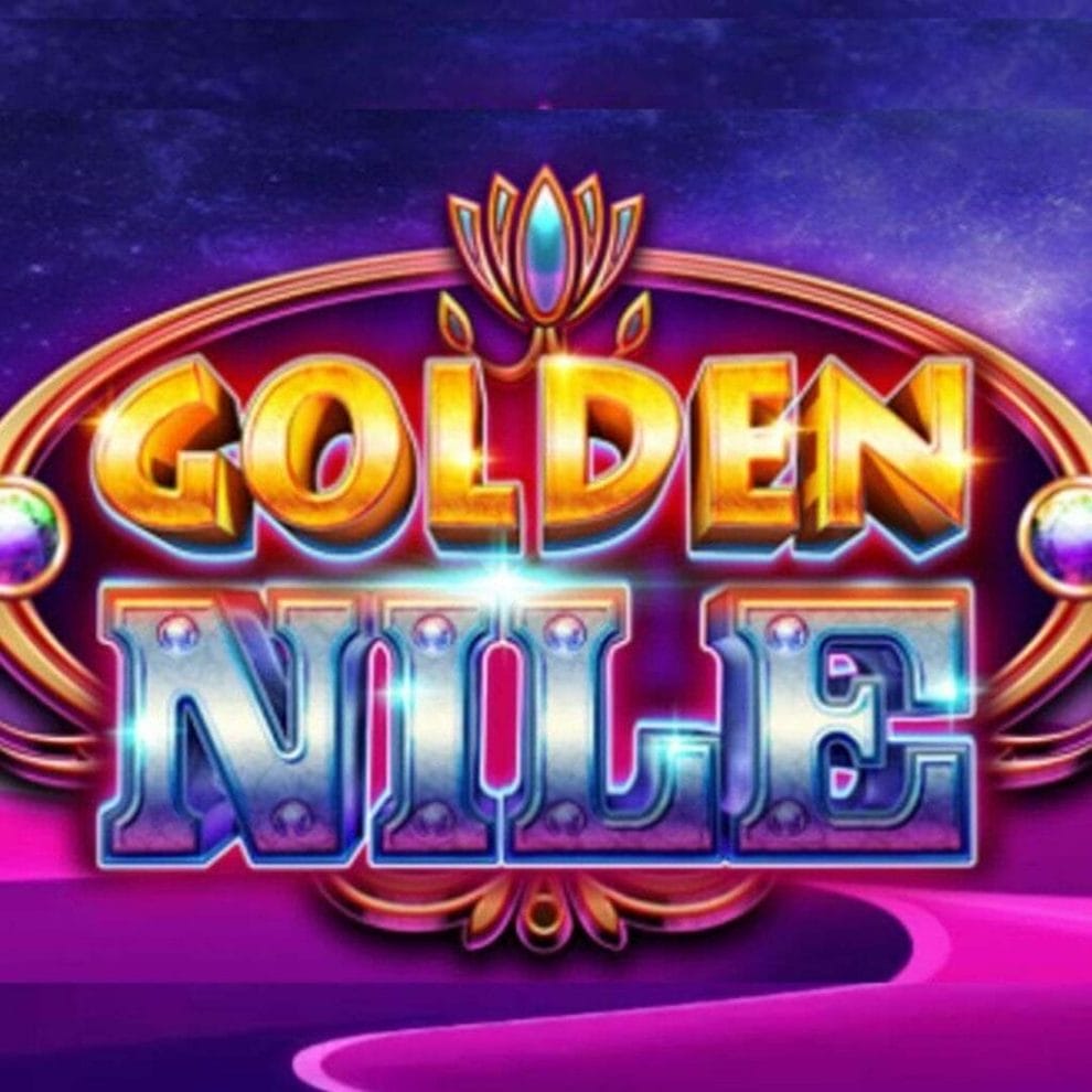 A screenshot of the title screen for the AGS slot game, Golden Nile.