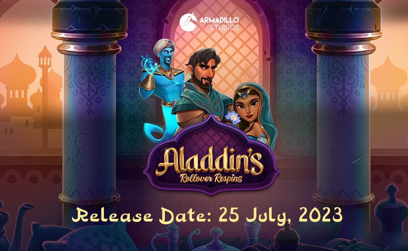 Gameplay in online slot Aladdin's Rollover Spins by Armadillo Studios