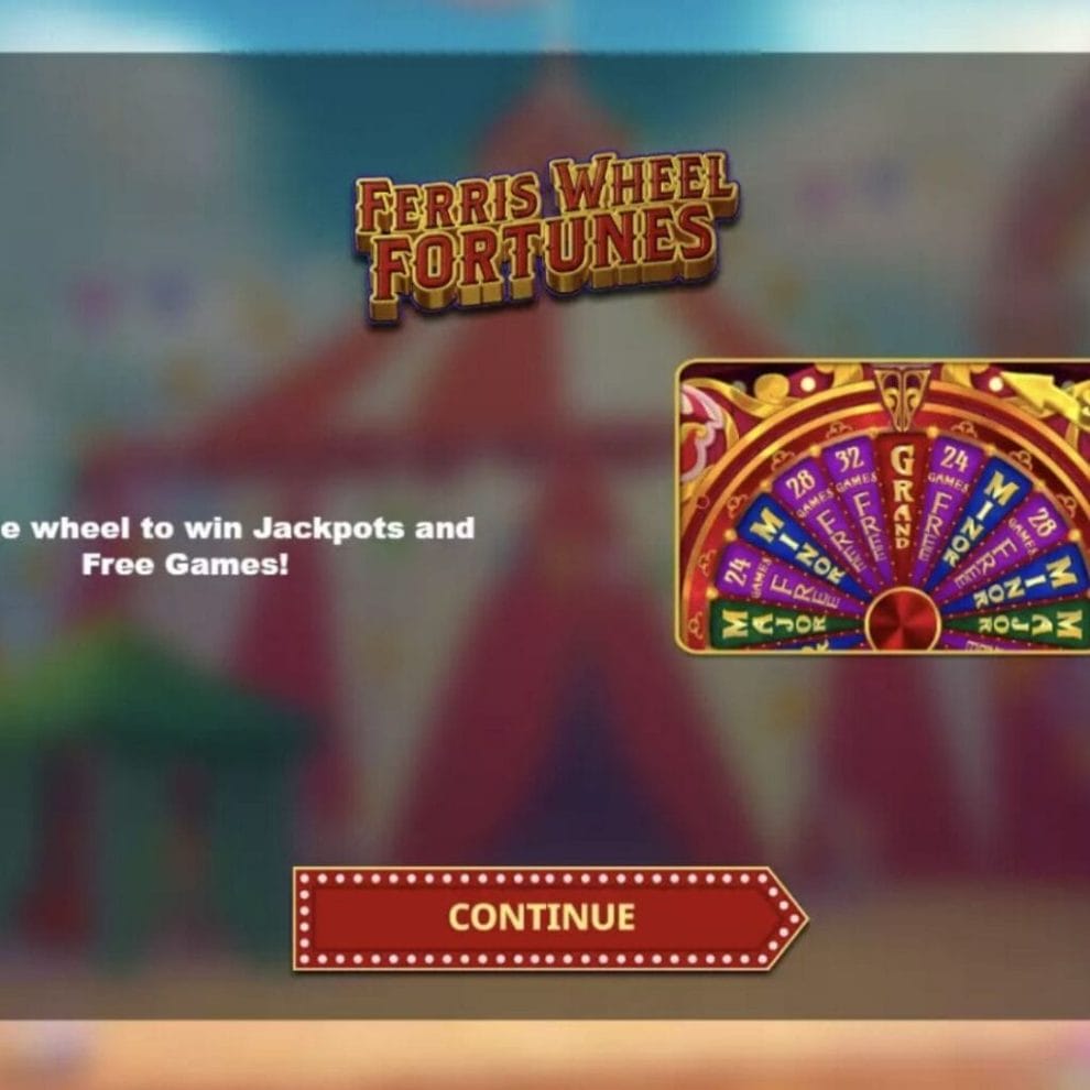 Start screen to Ferris Wheel Fortunes by High5.