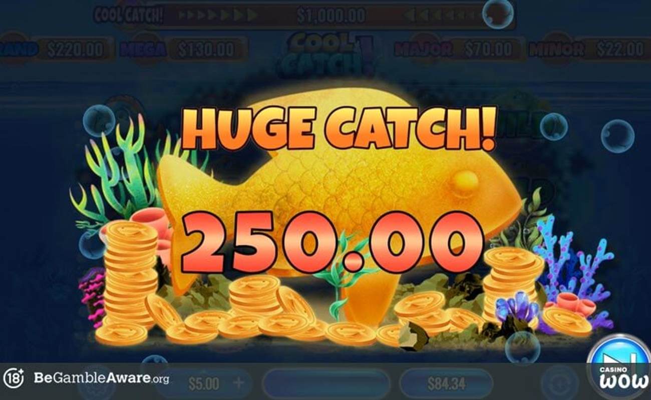 Huge Catch! Page in online slot Cool Catch by IGT