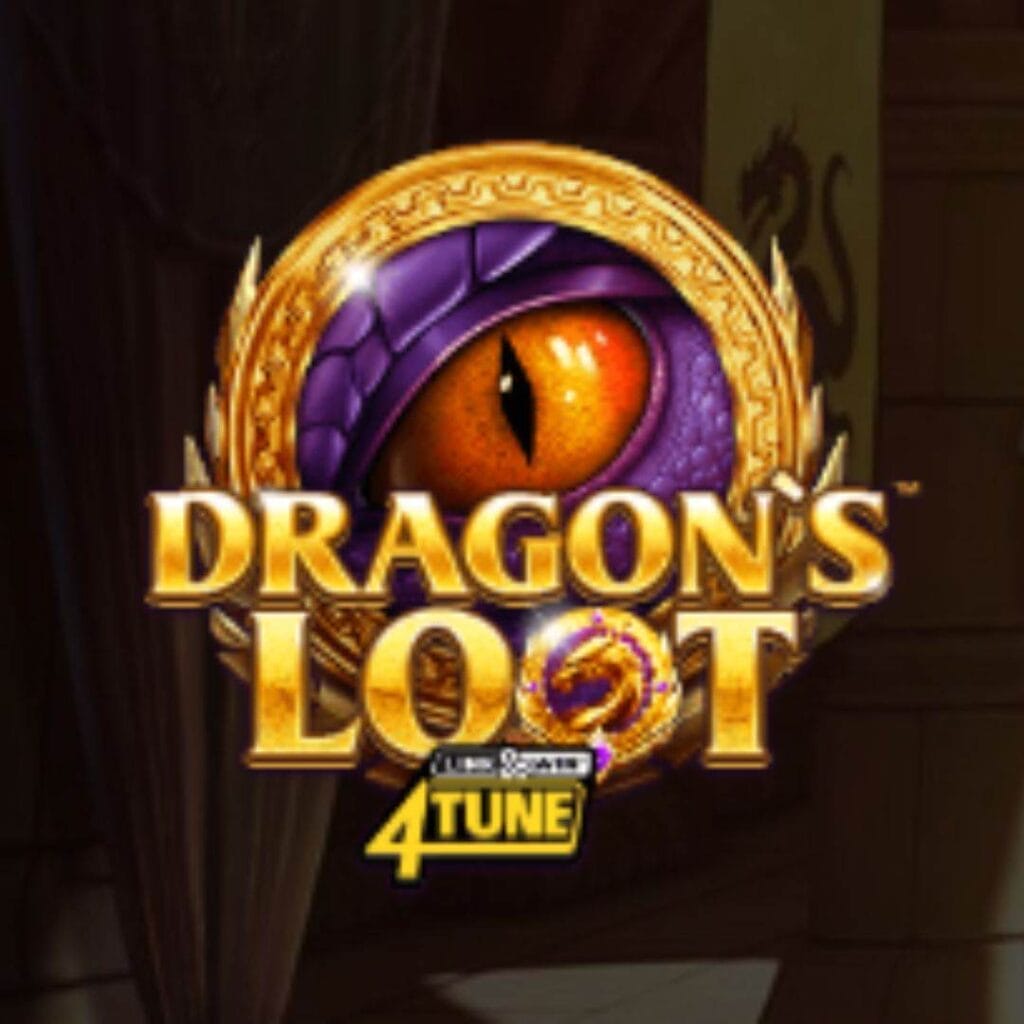 title of the Dragon’s Loot Link & Win online slot game by All For One Studios