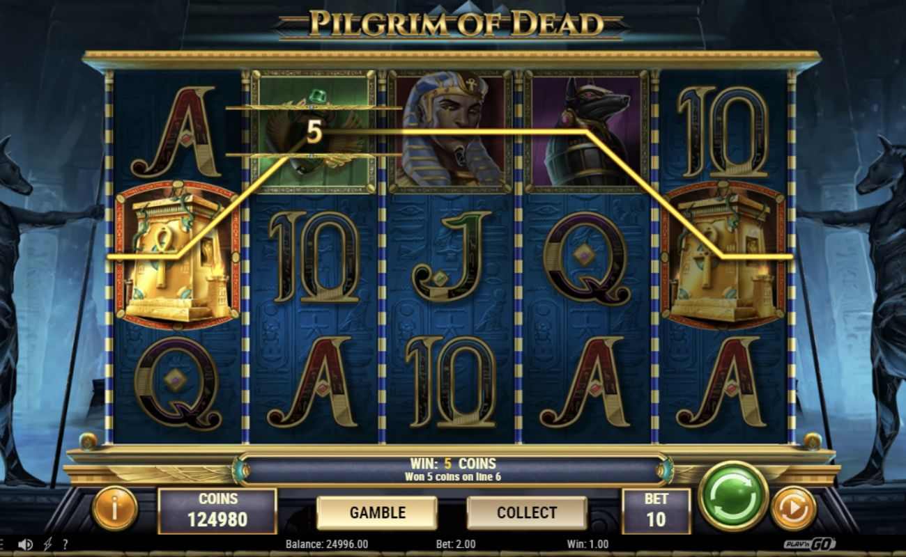 Winning reel spin of Pilgrim of Dead by Play’N Go.