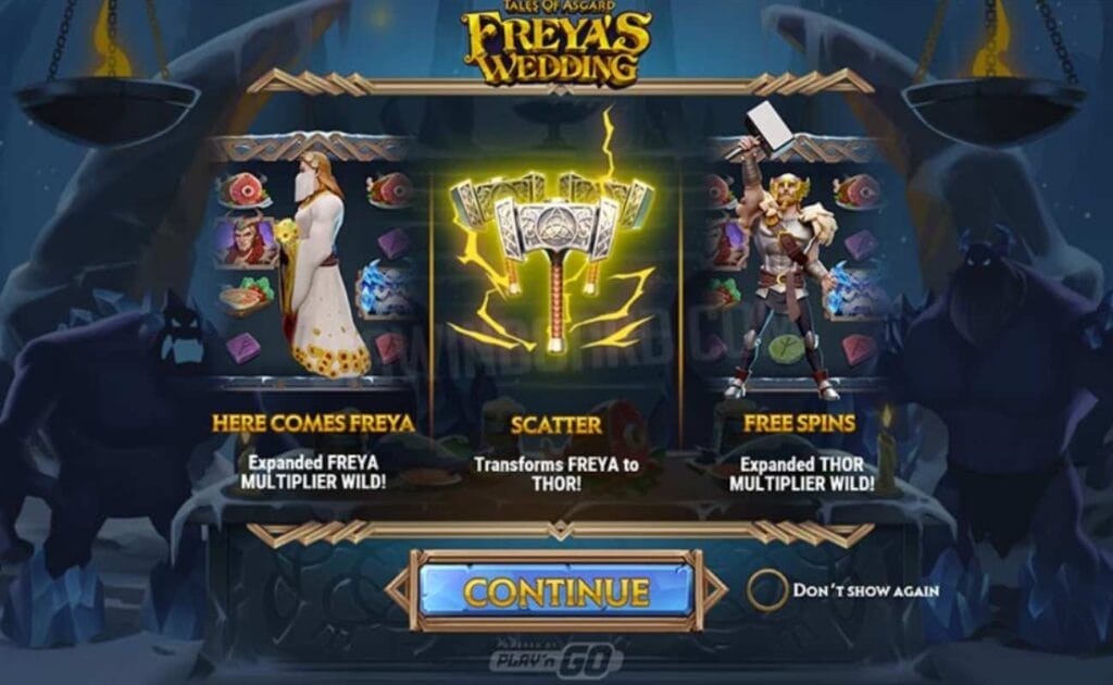 Tales of Asgard: Freya’s Wedding casino game bonus features.