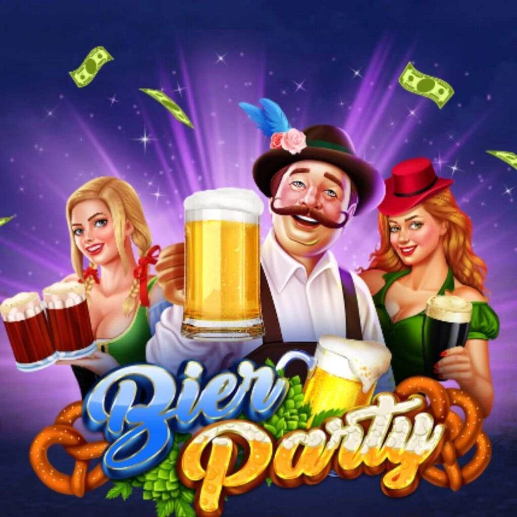 Screenshot of Bier Party online slot game loading screen.