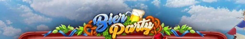 Screenshot of the Bier Party online slot game logo
