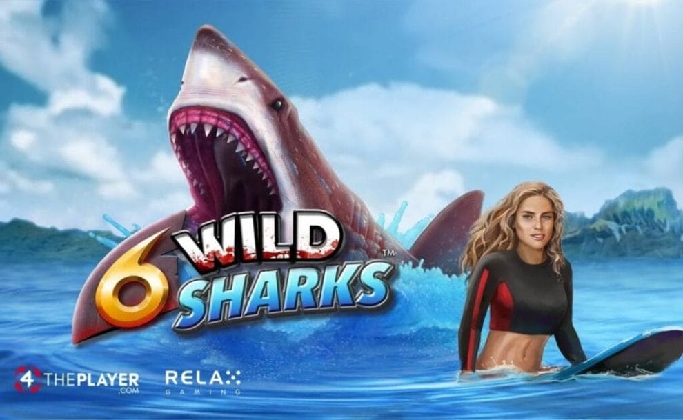 Title page in online slot 6 Wild Sharks by 4 The Player