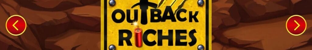 The Outback Riches title screen.