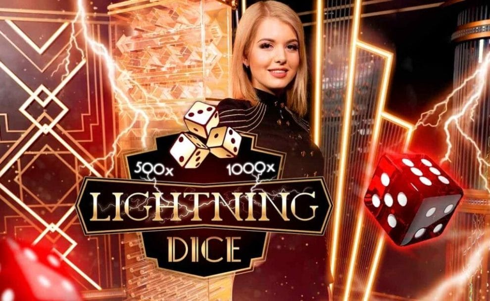 Title screen for Lightning Dice by Evolution Gaming