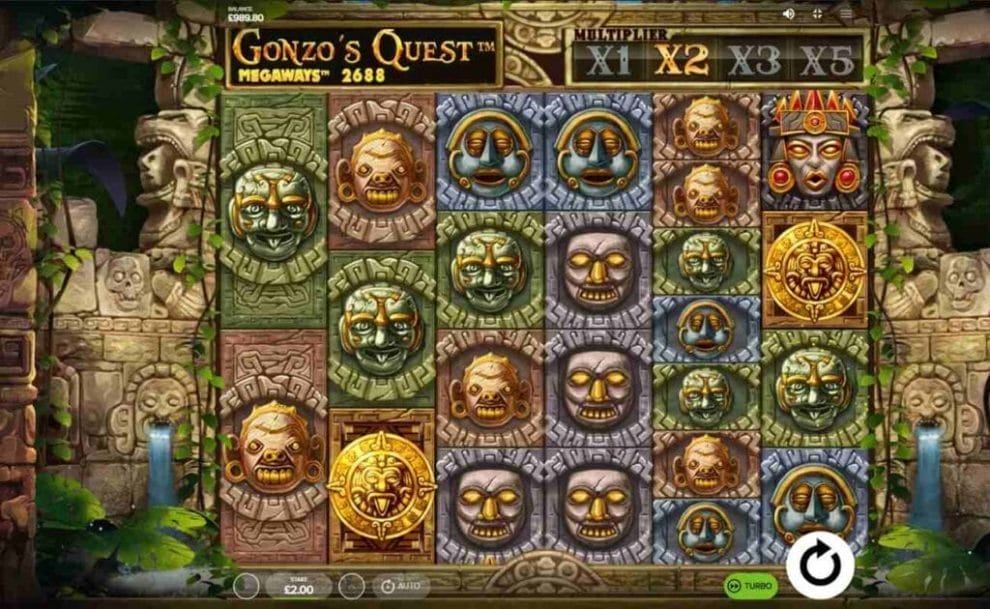 Gameplay in online slot Gonzo’s Quest Megaways by Red Tiger Gaming