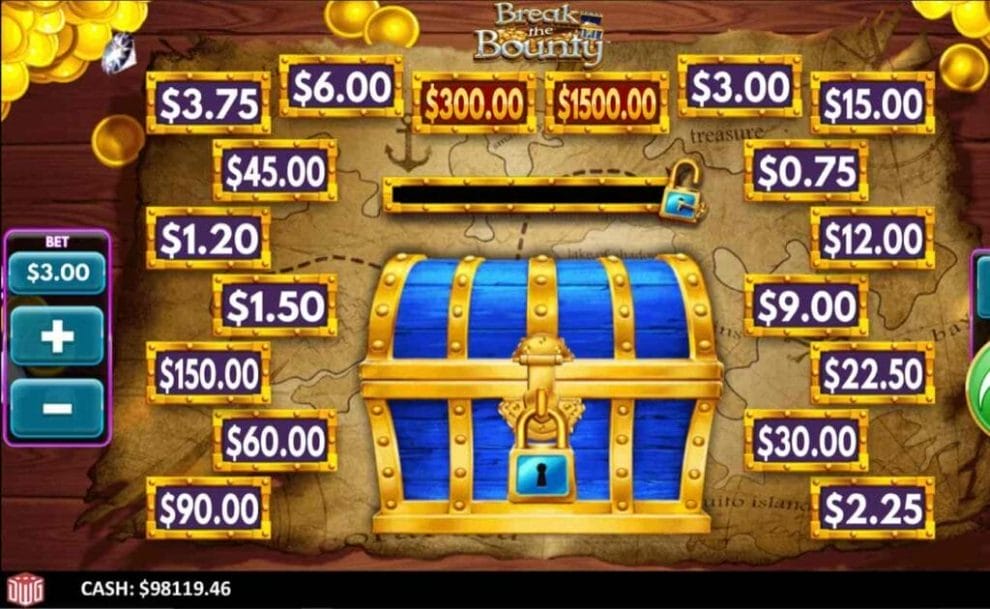 Gameplay in Break the Bounty LuckyTap by Design Works Gaming
