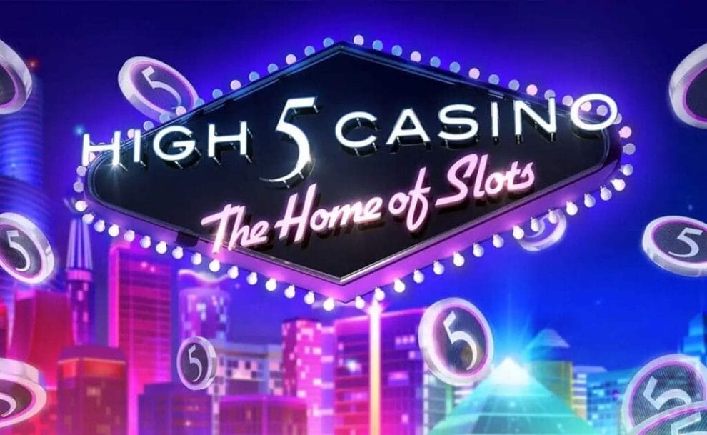 Las Vegas-style logo for High 5 Casino, The Home of Slots