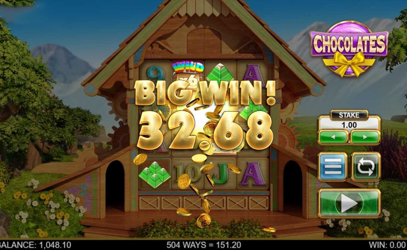 Big Win! Screen in Chocolates by Big Time Gaming