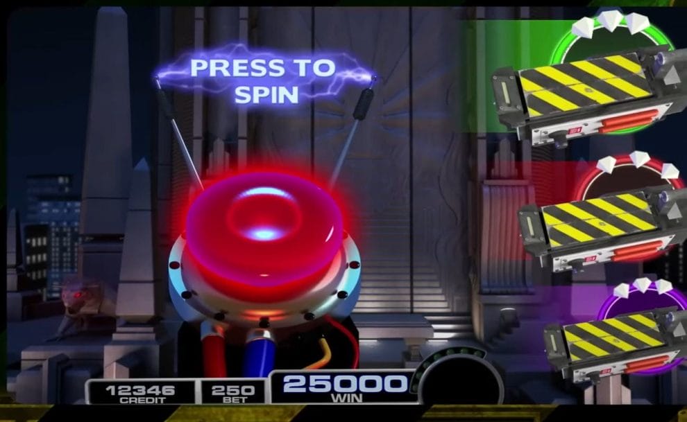 Gameplay in online slot Ghostbusters Triple Slime by IGT