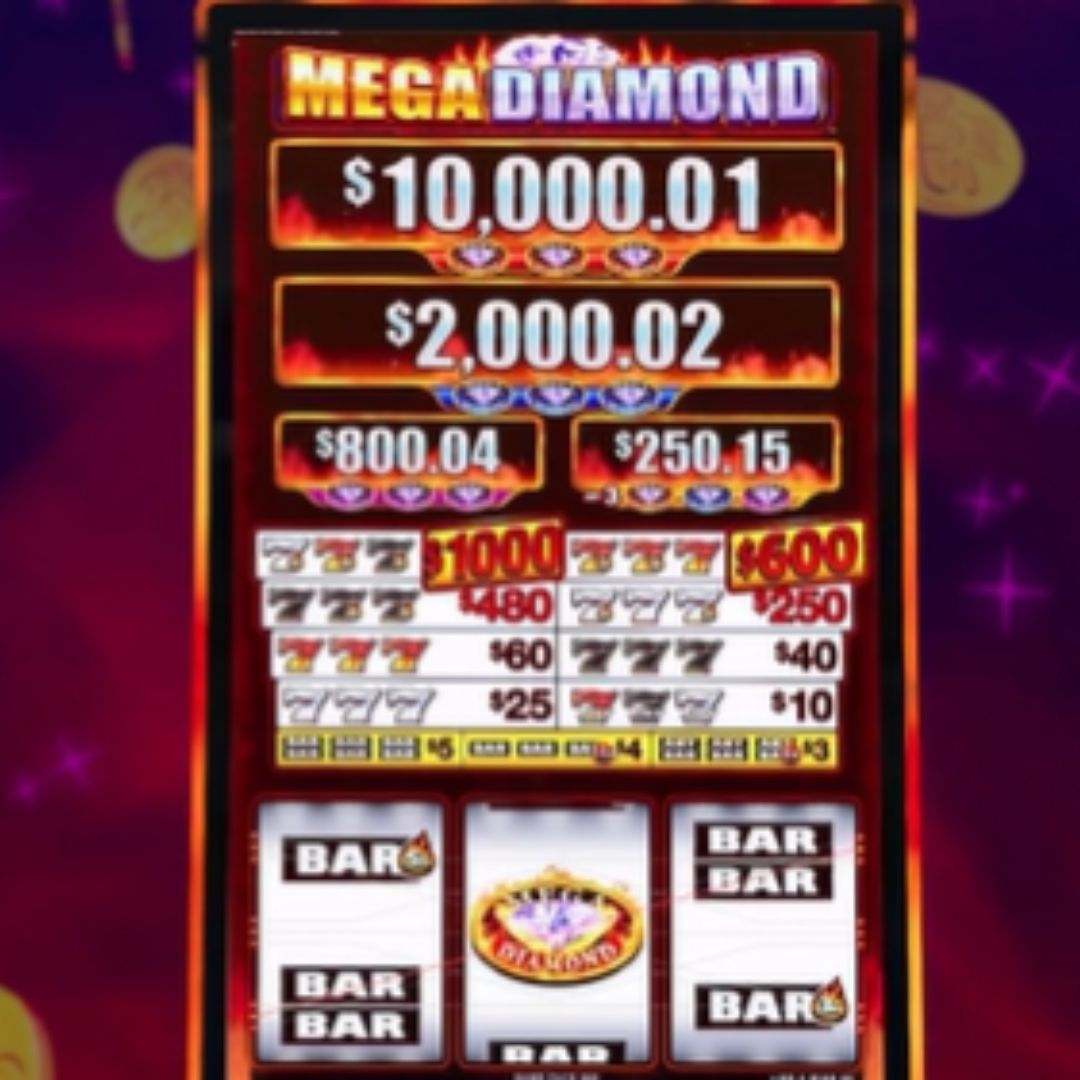Image of the Mega Diamond slot machine.