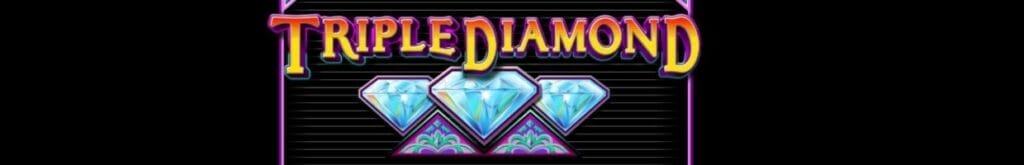 Triple Diamond online slot game logo on a black background.