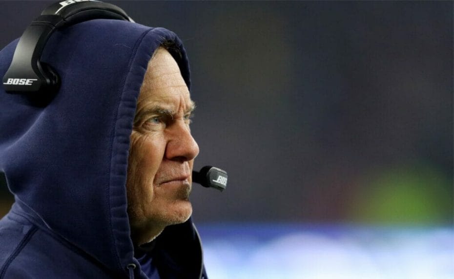 Head coach Bill Belichick of the New England Patriots at Gillette Stadium January 2020