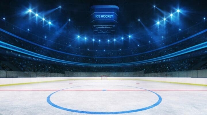 Ice hockey rink.
