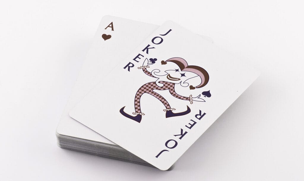 A joker playing card.