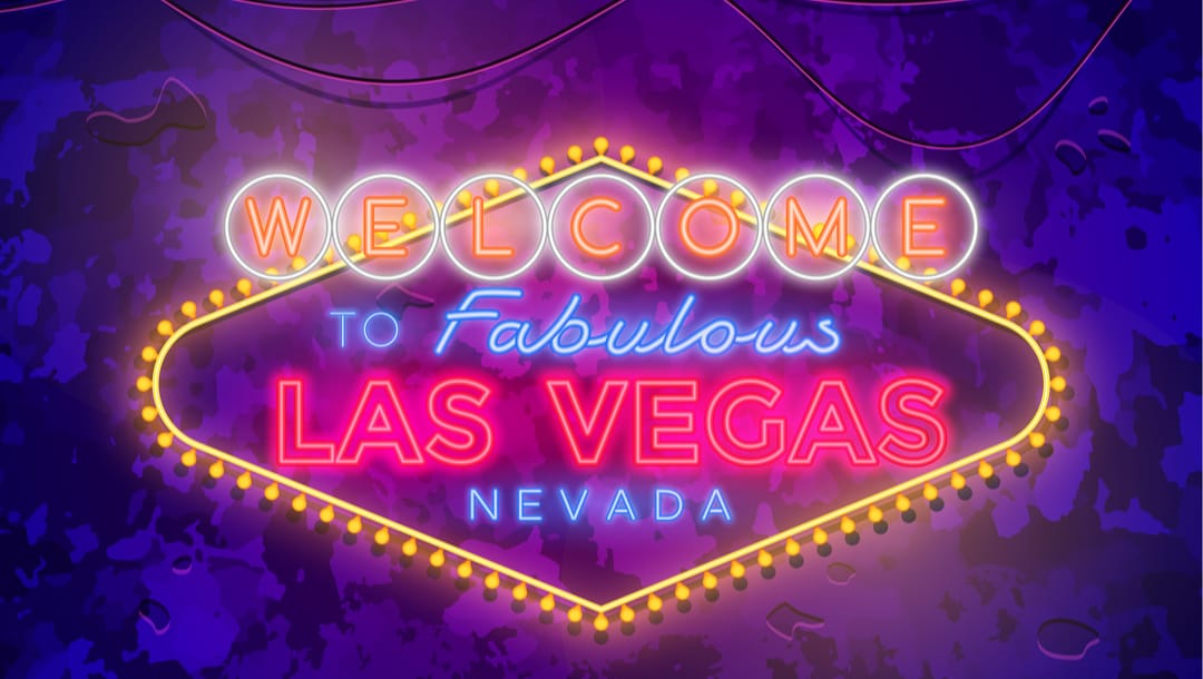 A neon “Welcome to Las Vegas” sign.