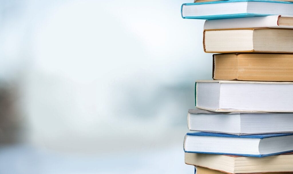 A stack of books.