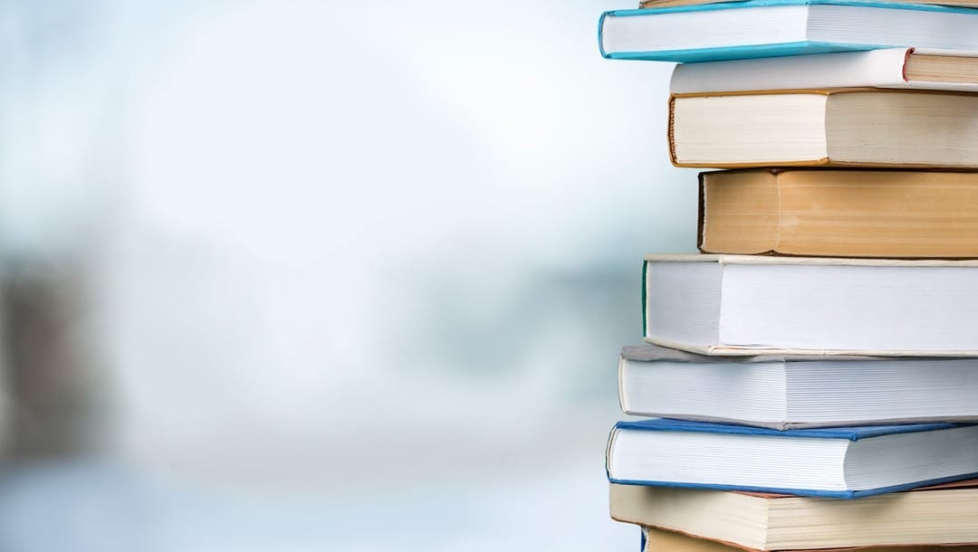 A stack of books.