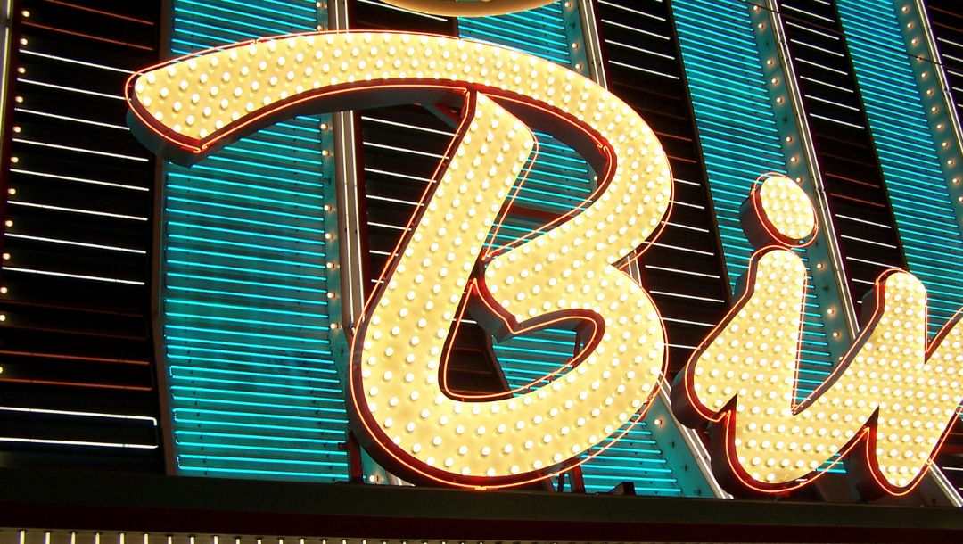 part of the Binion casino sign