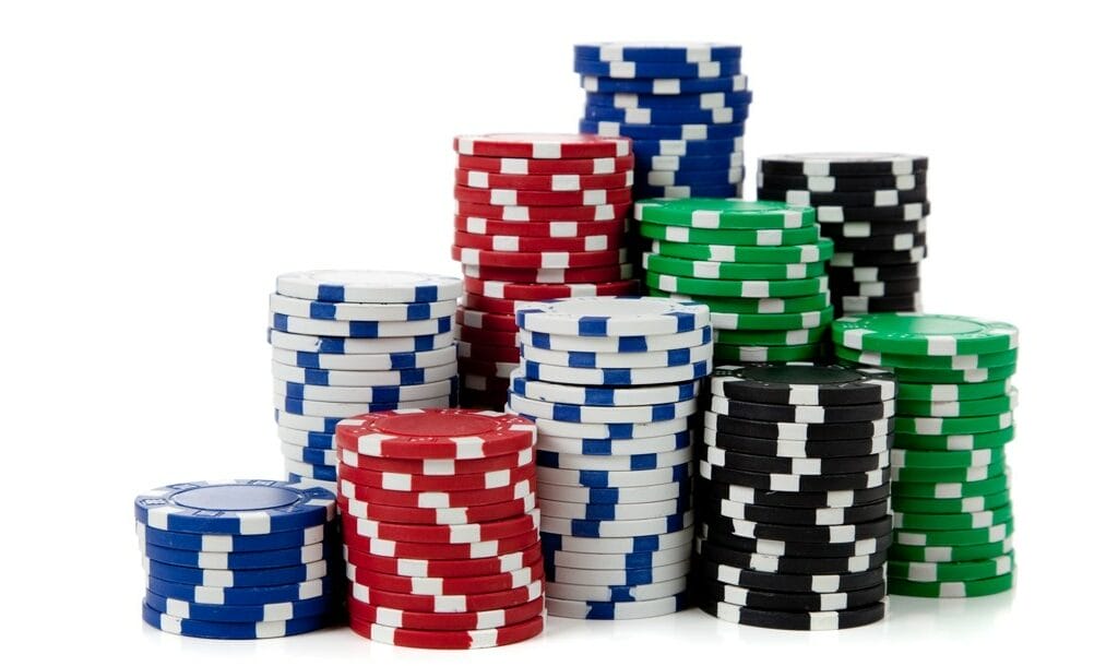 Stacks of poker chips