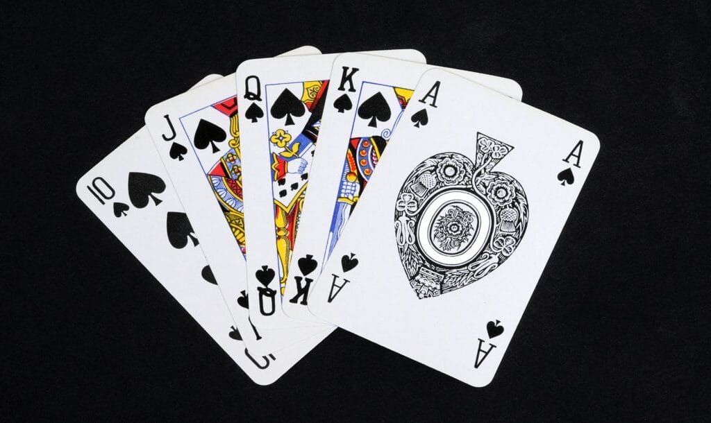 A-royal-flush-Face-cards