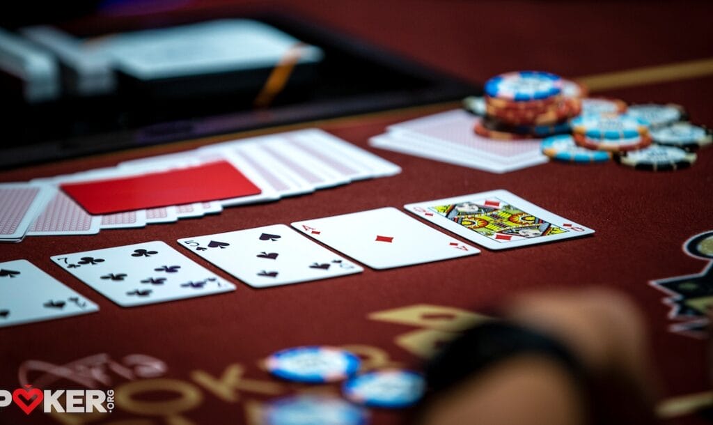 cards at the ARIA poker classic