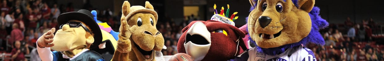 Hooter the Temple mascot celebrates his birthday during basketball game