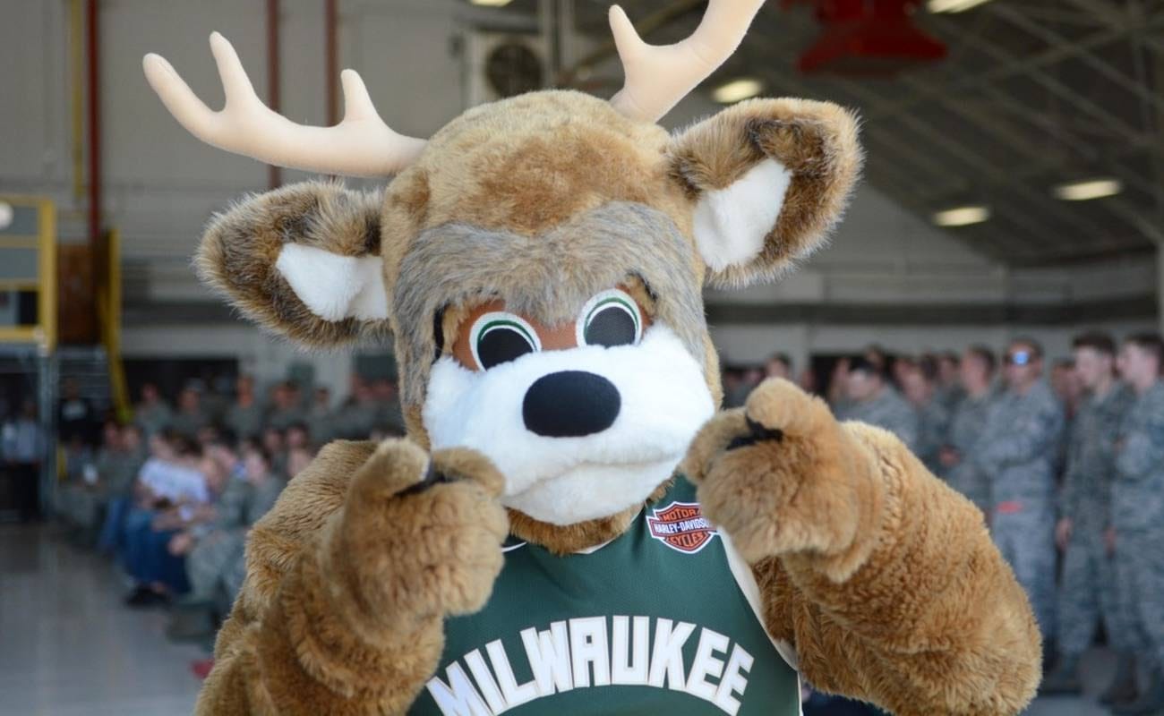 Milwaukee Bucks team mascot Bango the Buck
